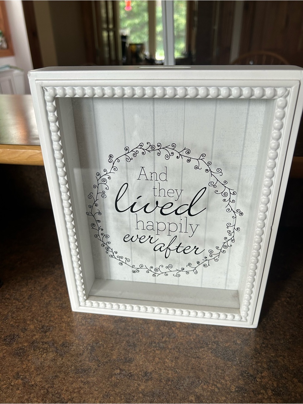 White 'And They Lived Happily Ever After' Decorative Shadow Box